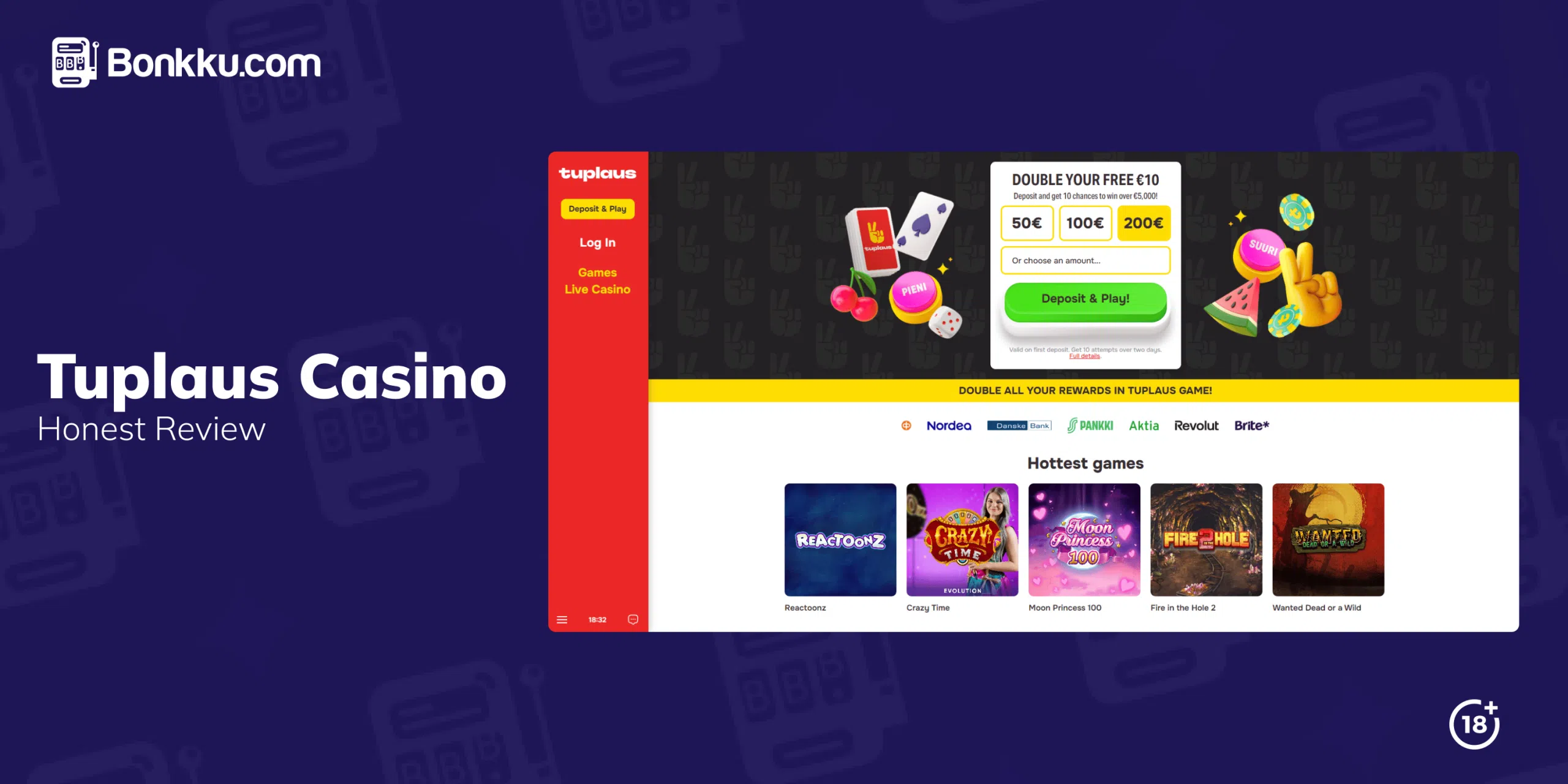 Tuplaus-kasinon yleinen käyttöliittymä ja kampanjasisältö suomalaisille pelaajille